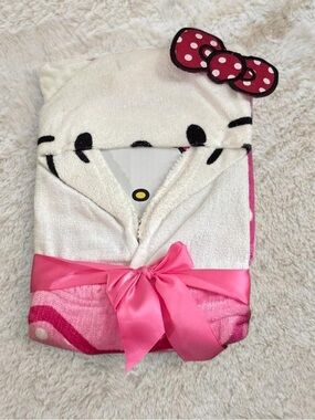 Hello Kitty Pink Hooded Towel Wrap